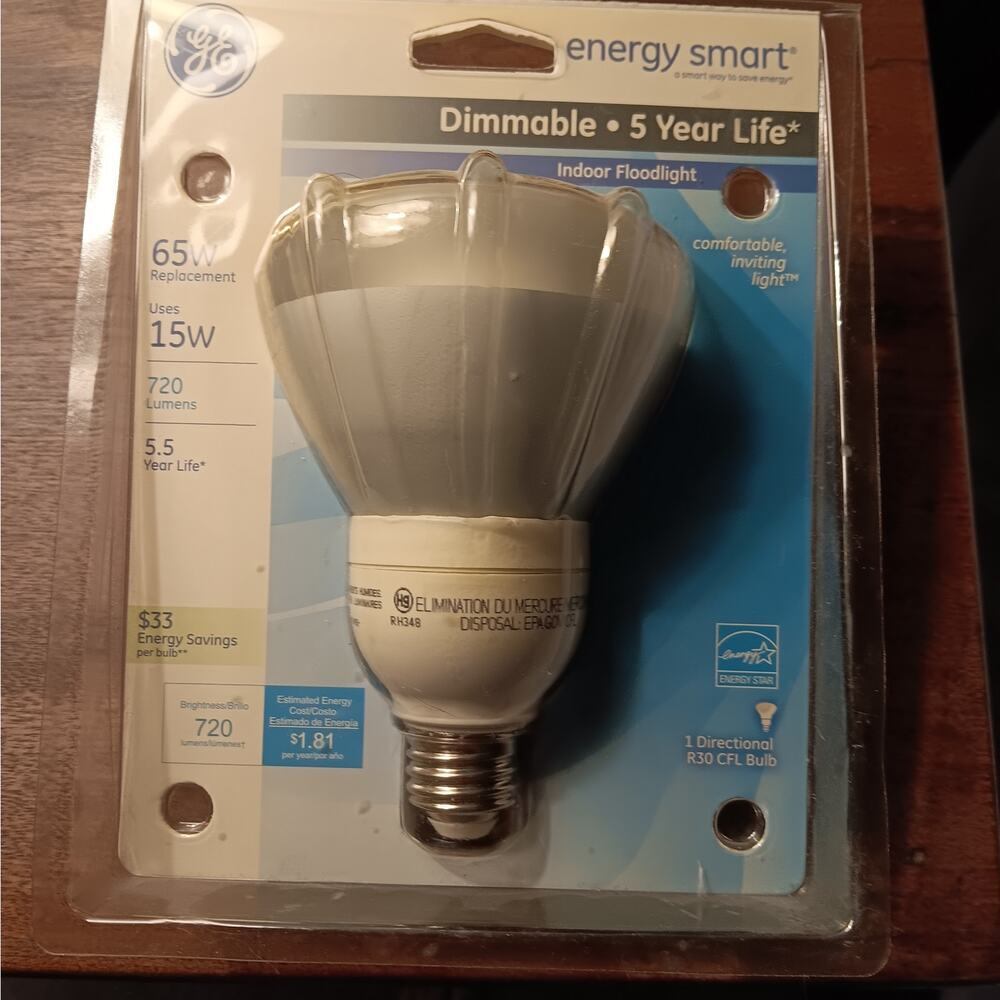 🌸3 for $15 New General Electric GE Dimmable 65 WATT Indoor Floodlight